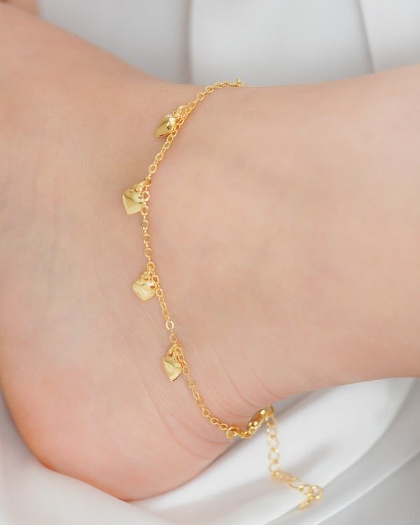 TOBILLERA AROS DE CORAZONES